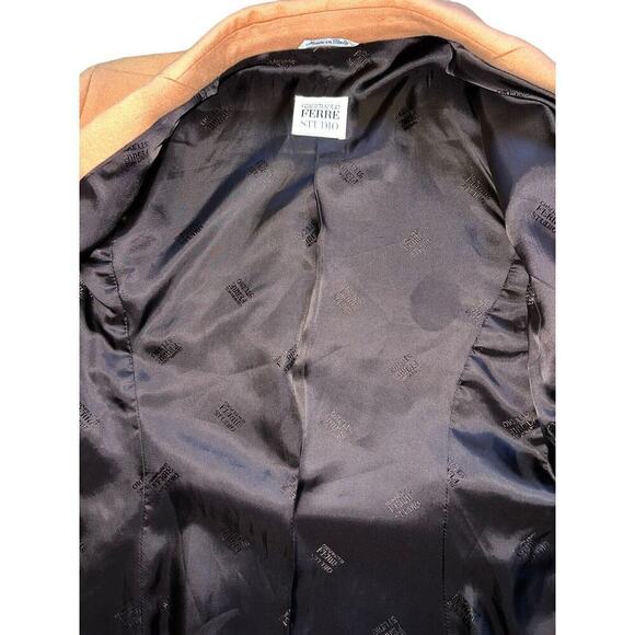 Vintage Gianfranco Ferre Wool/silk Orange Blazer Jacket Sz 42 - Picture 5 of 11